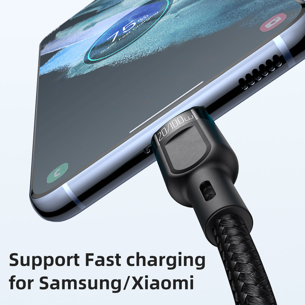 MCDODO 100W 2 in 1 PD Fast Charging Cable Type-C to Dual Type-C