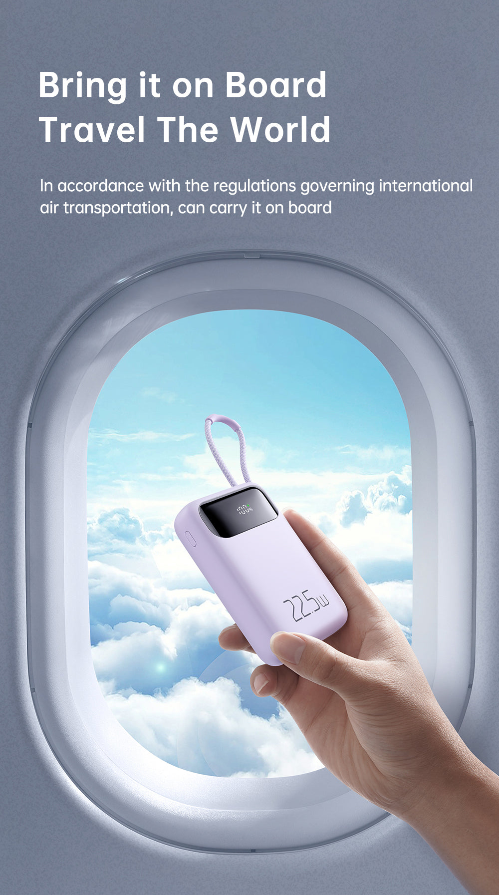 MCDODO 10000mAh 20W PD + QC Power Bank Built-in Cable with Digital Display Type C