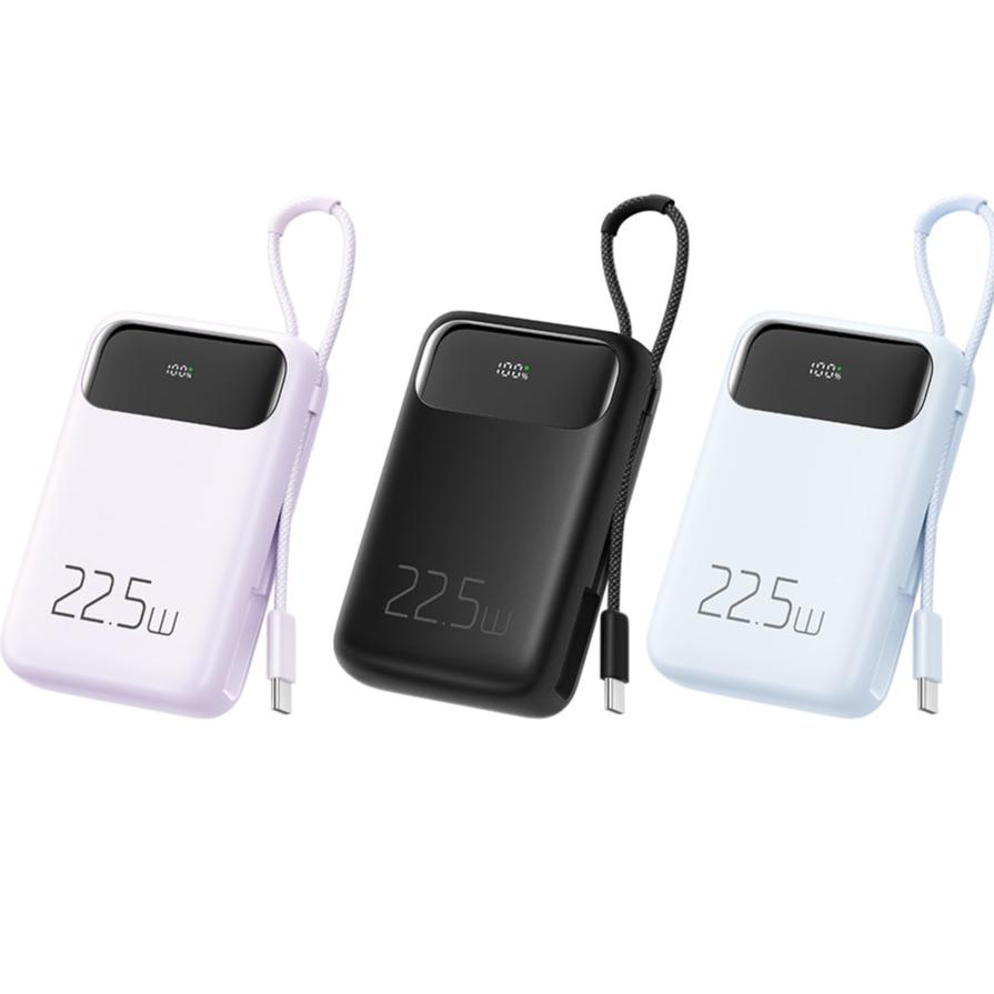 MCDODO 10000mAh 20W PD + QC Power Bank Built-in Cable with Digital Display Type C