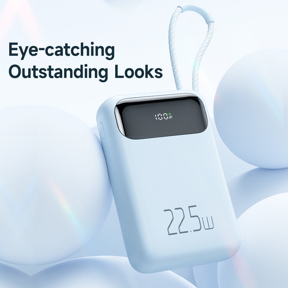 MCDODO 10000mAh 20W PD + QC Power Bank Built-in Cable with Digital Display Type C