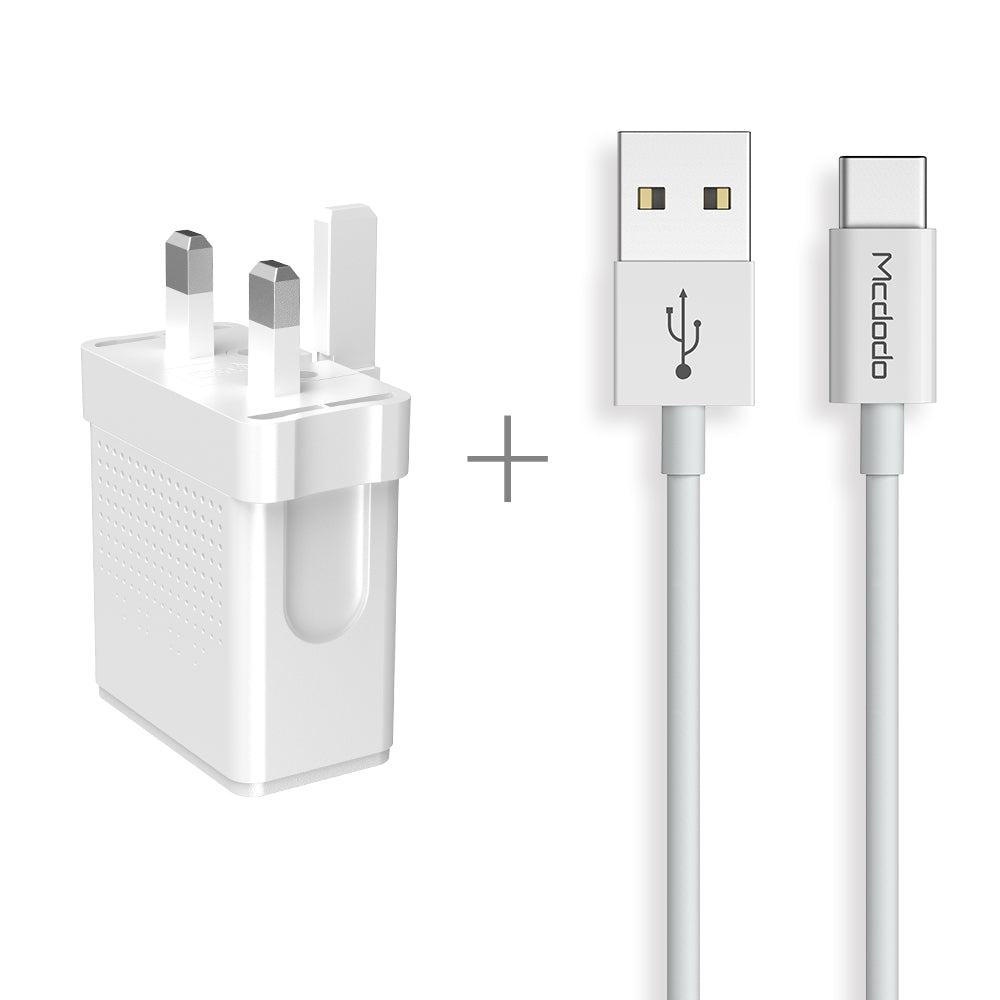 MCDODO Type-C Travel Charger Set + Dual USB Ports