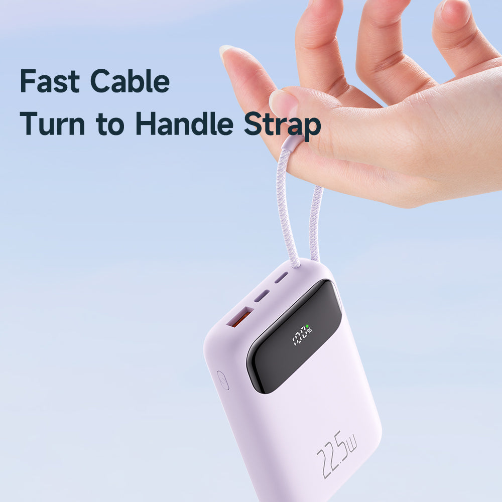 MCDODO 10000mAh 20W PD + QC Power Bank Built-in Cable with Digital Display Type C