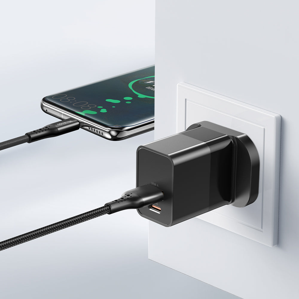 MCDODO 20W PD Charger + PD Type C to iPhone Cable Combo Pack