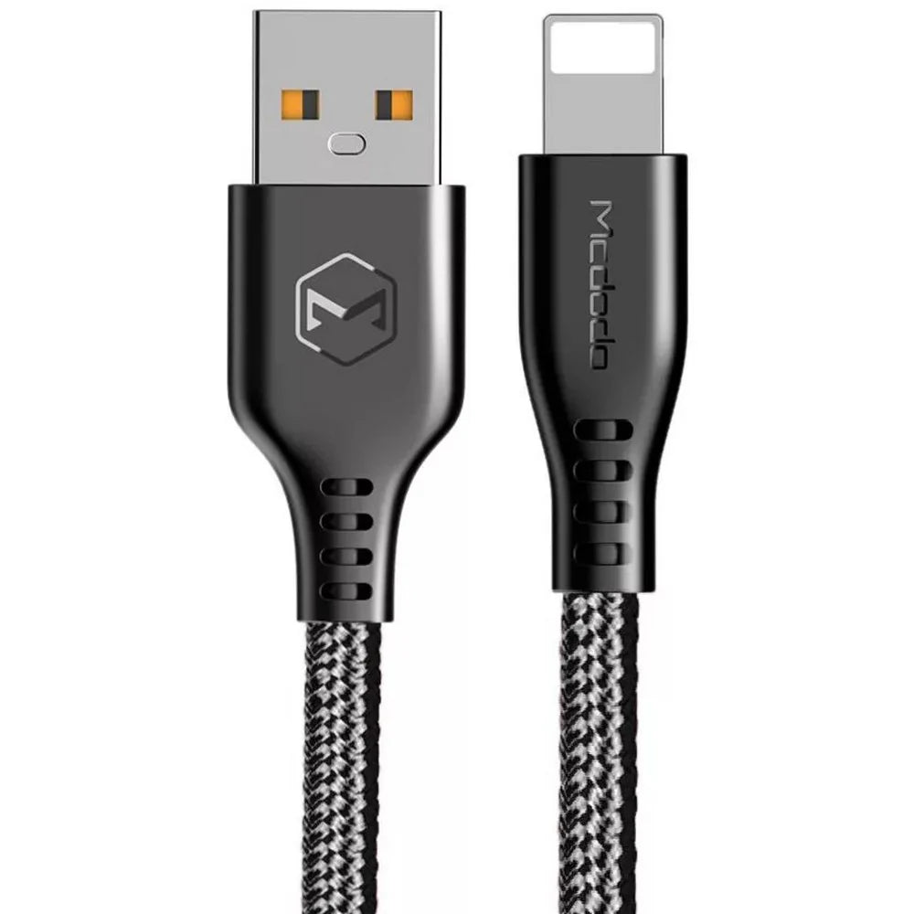 MCDODO Warrior Series Nylon Braided 2.4A iPhone Lightning Charging Data Cable 1.2 Meter (BUY 1 FREE 1)
