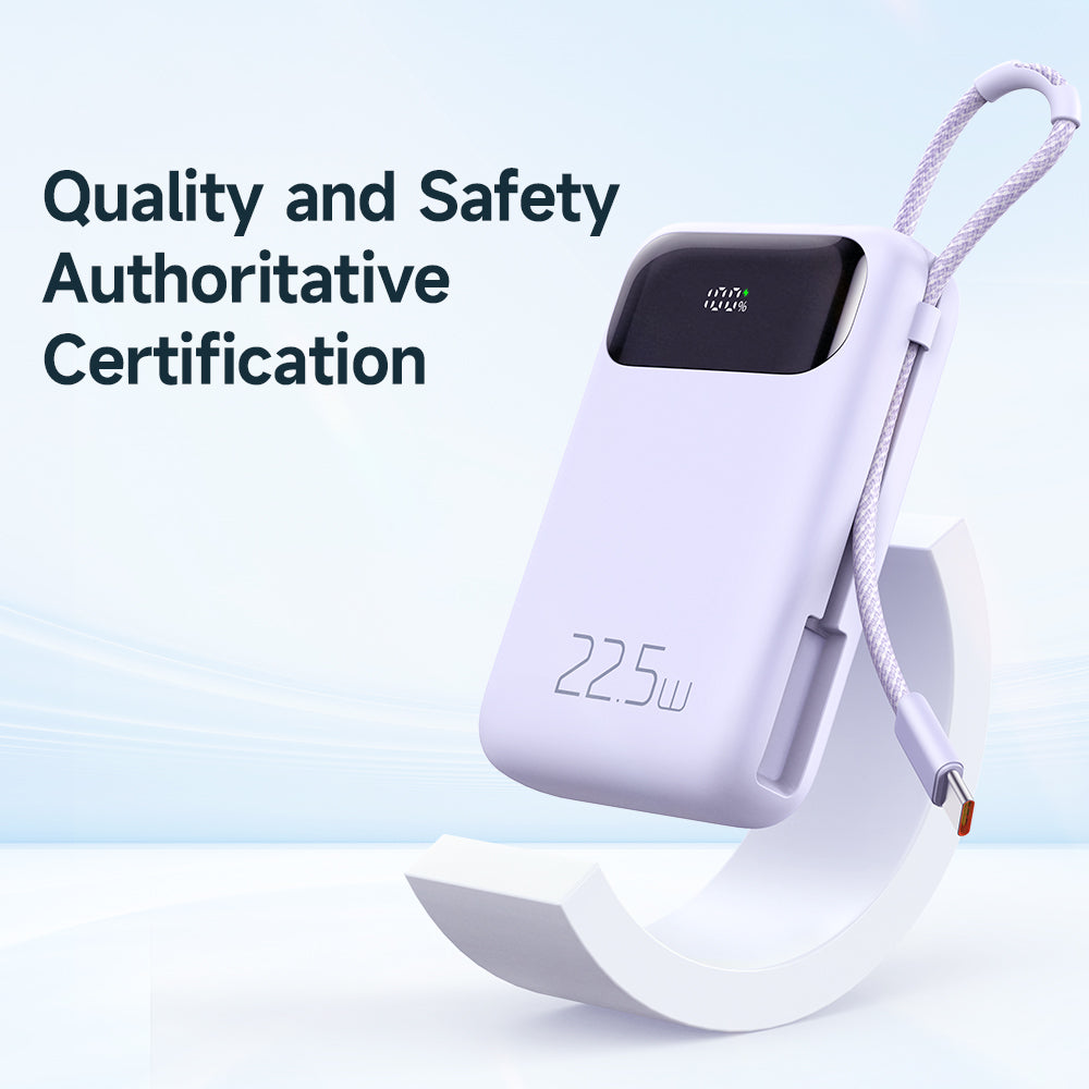 MCDODO 10000mAh 20W PD + QC Power Bank Built-in Cable with Digital Display Type C