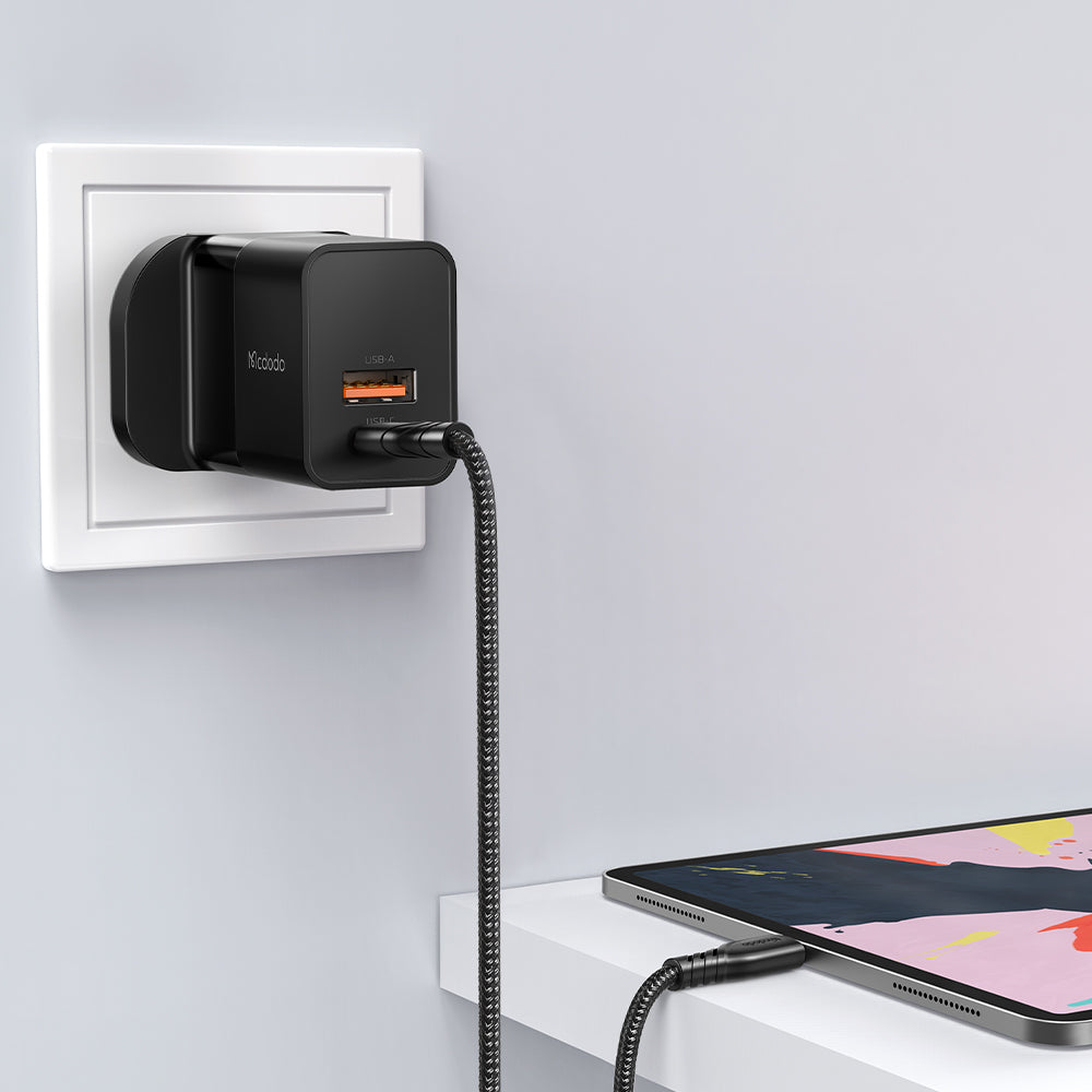 MCDODO 20W PD Charger + PD Type C to iPhone Cable Combo Pack