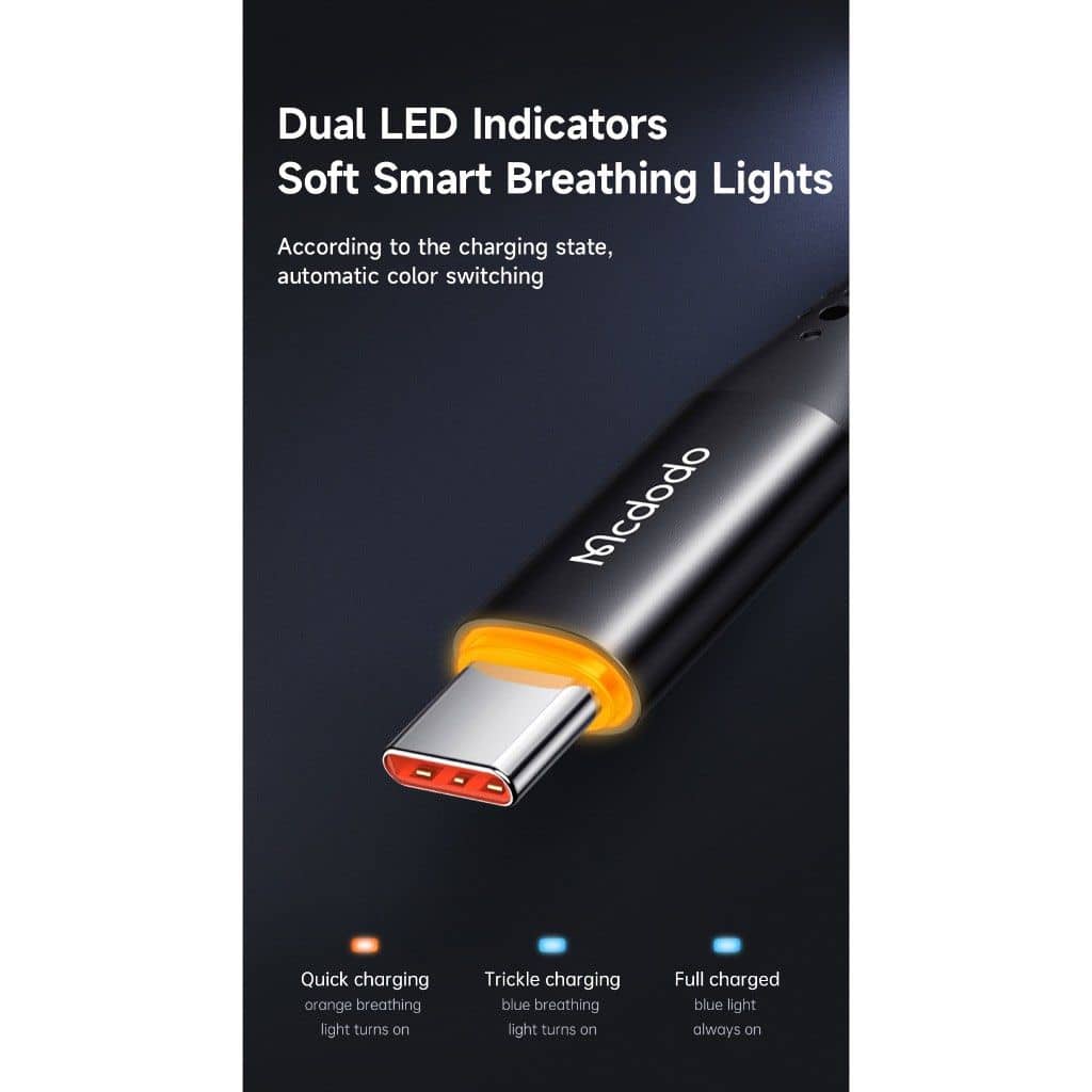 MCDODO 100W USB-C to C (QC, Power Delivery Auto Disconnect Cable) 1.2M - CA3460