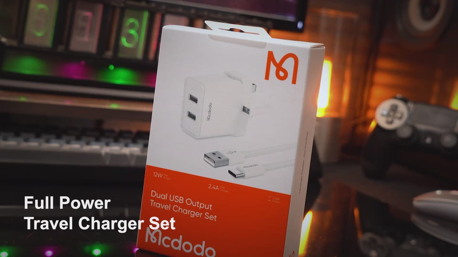 MCDODO Type-C Travel Charger Set + Dual USB Ports