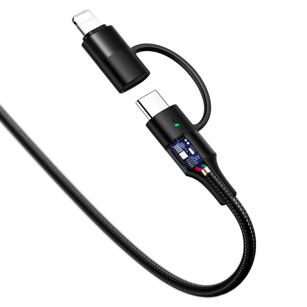 MCDODO USB Cable 2 in 1 Type-C + lightning Fast Charging Cable For iPhone - CA6800