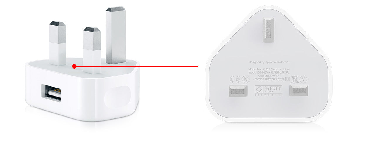 Apple Original iPhone Lightning Cable (1M) + Charging Adapter (12W) - Combo Pack