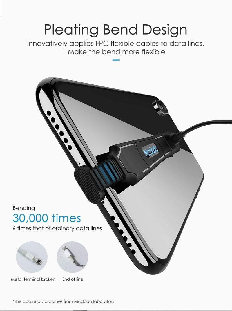MCDODO Thor Flex Bending Apple Lightning Gaming Cable 2M